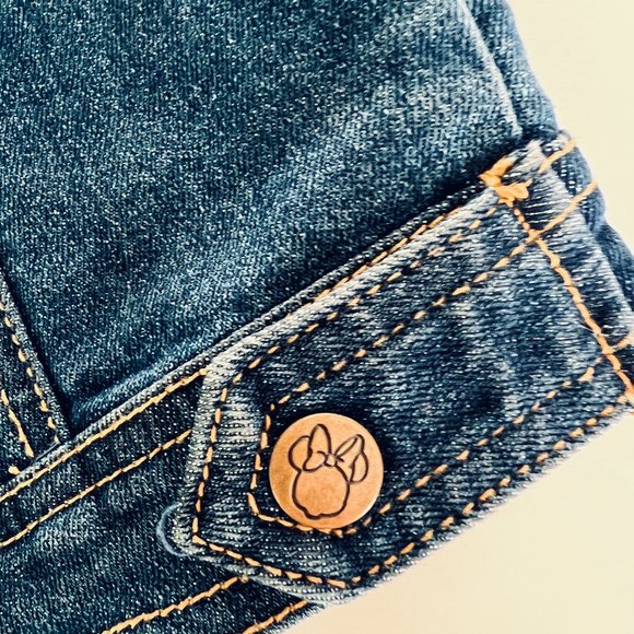 DISNEY Junior Minnie Mouse Classic Love Jean Jacket EUC 4T - Picture 3 of 9